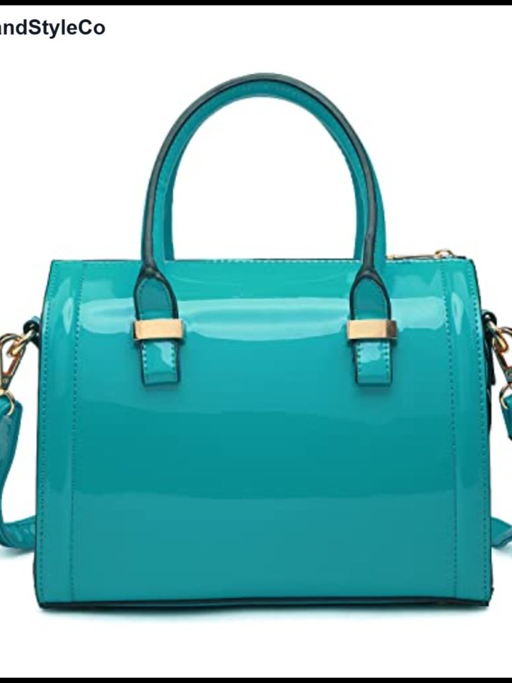 Patent Faux Leather Satchel Handbag Top Handle Purse Crossbody Bag
